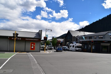 The downtown in Queenstown, New Zealand