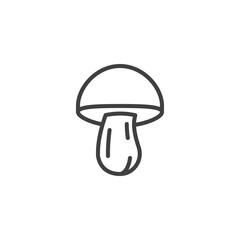 Mushroom line icon. linear style sign for mobile concept and web design. Champignon mushroom outline vector icon. Symbol, logo illustration. Vector graphics