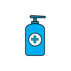 Hand sanitizer flat icon. Design template vector