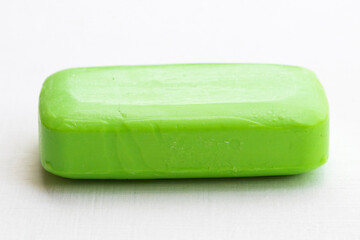 herbal soap health care for body skin of lifestyle clean a bath arrangement flat lay style on background white. 