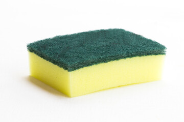  sponge scourer  health care for cleaning dish and glass decoration on background white 