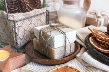 Eco friendly Christmas set. Zero waste concept.