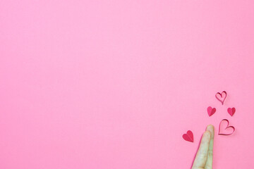 Valentine's day concept background Cute love sale banner template
