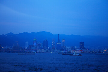 神戸港の夕暮れ