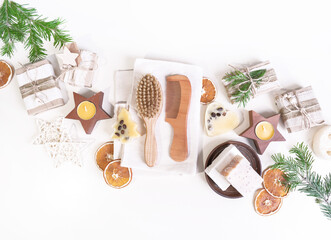 Eco friendly Christmas set. Zero waste concept.