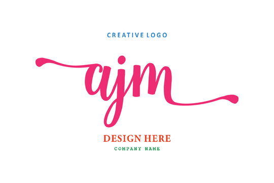 pharmacy logo AJM letter is simple, easy to understand and authoritative