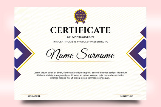 Super unique certificate template