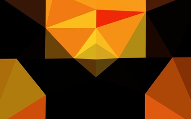 Light Orange vector blurry triangle template. Creative illustration in halftone style with gradient. Elegant pattern for a brand book.
