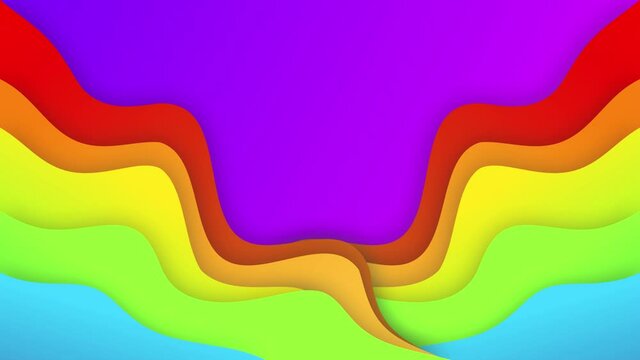 4k 3D animation rows of colorful stripes rippling wave gradient loop animation motion background. geometric patterns Advertising, marketing, business presentation, social media, wallpaper, screensaver