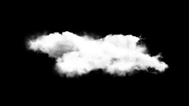 4k cloud loop beautiful timelapse fast billowing cloud isolated on black background with Green Screen, light rays shining through, compositing element, Steam, Transition, Storm, Weather, Nature, Rain,