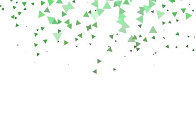 Light Green vector template with crystals, triangles. Glitter abstract illustration with triangular shapes. Best design for your ad, poster, banner.