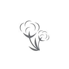 Cotton flower vector icon template