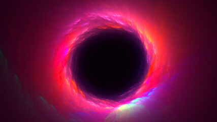 3D rendering abstract multicolor fractal light background