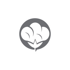 Obraz premium Cotton flower vector icon template