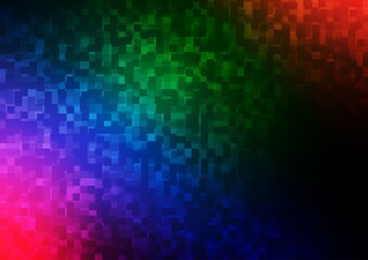 Dark Multicolor, Rainbow vector template with crystals, rectangles.