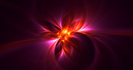3D rendering abstract multicolor fractal light background