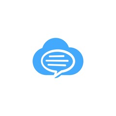 chat cloud talk logo vector