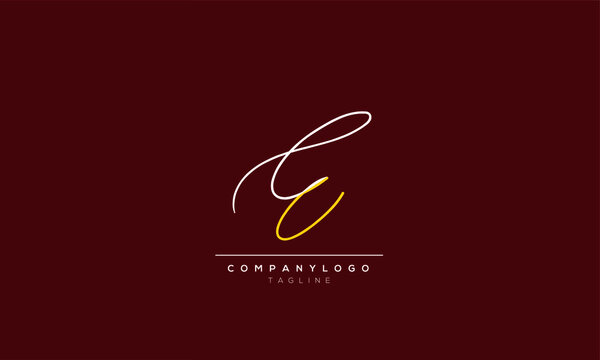 EC Abstract initial monogram letter alphabet logo design