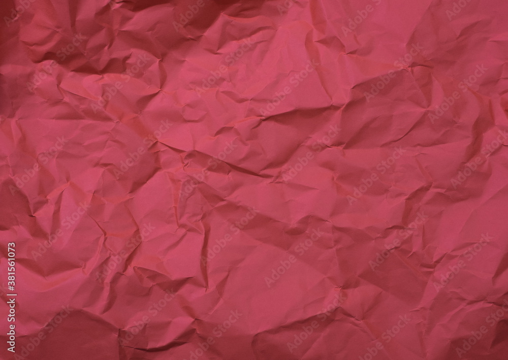 Poster crumpled red color background texture