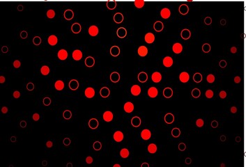 Dark Red vector template with circles.