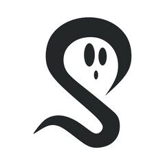 illustration vector graphic of S ghost logo or icon