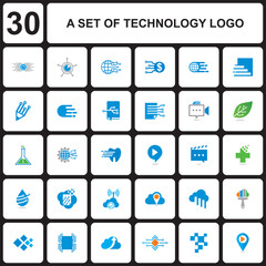 A Set Of Digital Vector , A Set Of Technology Logo