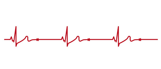 ECG Heartbeat Line. Vector