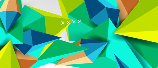 Fototapeta premium 3d low poly abstract shape background vector illustration