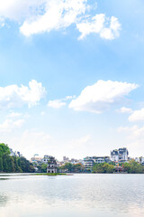 Amazing view in Hoan Kiem Lake ( Swork Lake) in Hanoi, Capital of Vietnam