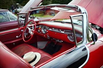 Naklejka premium Classic car interior 