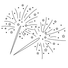 sparkler beam icon vector flat illustration