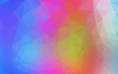 Light Multicolor, Rainbow vector polygonal background. A completely new color illustration in a vague style. The best triangular design for your business.