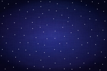 Blue Christmas background with small snowflakes. Winter texture with white stars and dark edges