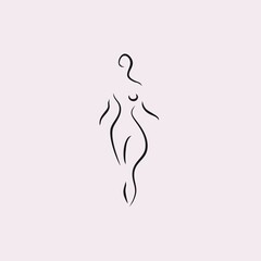 silhouette of a woman logo design