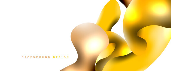 Bubbles abstract background. Liquid splashes on white vector template