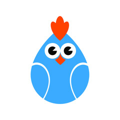 illustration vector graphic of cute  chicken character logo or icon