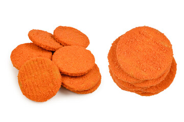 Fish burger isolated on white background.