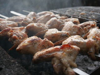 grilled chicken wings. Buffalo