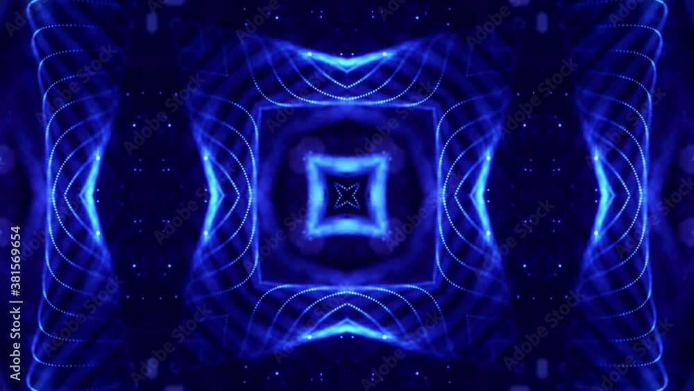 Poster abstract theme of microworld or nanotechnology. 4k looped sci-fi 3d background with light effects. g
