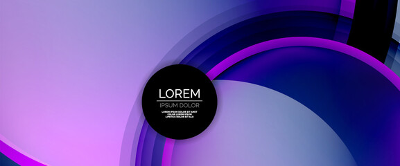 Circles and bubbles abstract background. Fluid liquid round shapes for web banner, app or poster