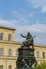 Fototapeta na wymiar statue of King Maximilian Joseph I of Bavaria at the Max-Joseph Square in Bavaria
