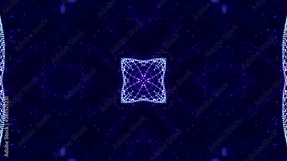 Poster abstract theme of microworld or nanotechnology. 4k looped sci-fi 3d background with light effects. g