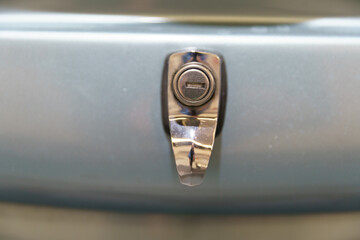 Closeup of heritage cars from Mercedes Benz and