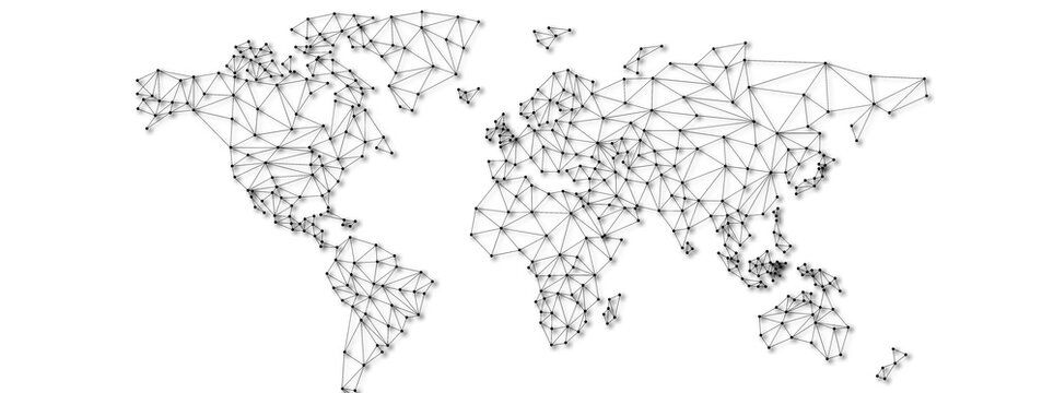 Fototapeta 抽象的な世界地図