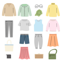 洋服 ファッション イラスト セット