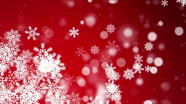 Abstract Red snow Particles Moving Background. Particle White dust flickering on gray background. merry christmas, Holiday, winter, New Year, snowflake, snow, festive, snow flakes,