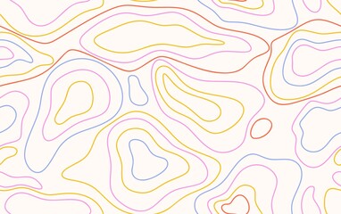 Abstract colorful topographic map design vector.