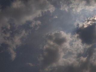 Beautiful blue sky with clouds for any copy space background