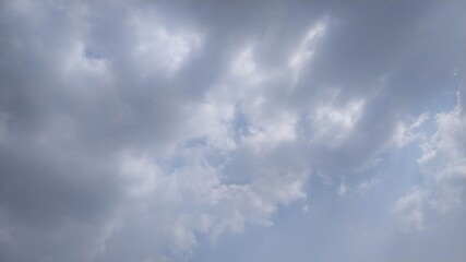 Beautiful blue sky with clouds for any copy space background