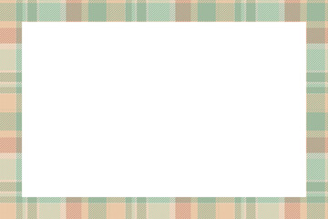 Vintage frame vector. Scottish border pattern retro style. Tartan plaid ornament.